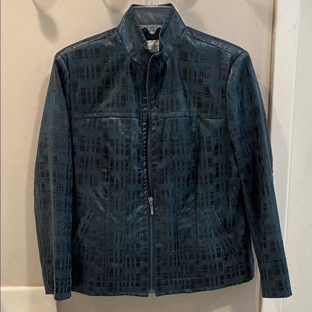 Women’s evergreen with black Patterned Jacket